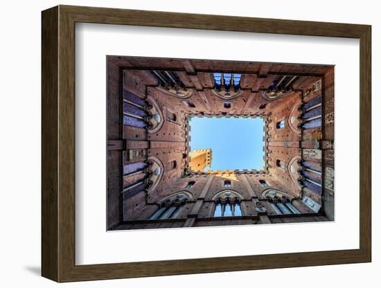 View from the courtyard of Public Building of Siena. Europe. Italy. Tuscany. Siena-ClickAlps-Framed Photographic Print