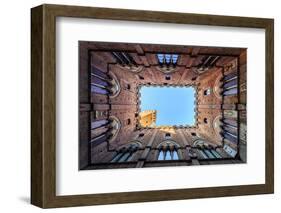 View from the courtyard of Public Building of Siena. Europe. Italy. Tuscany. Siena-ClickAlps-Framed Photographic Print