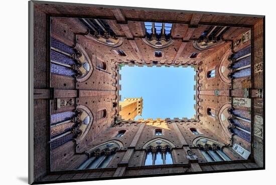 View from the courtyard of Public Building of Siena. Europe. Italy. Tuscany. Siena-ClickAlps-Mounted Photographic Print