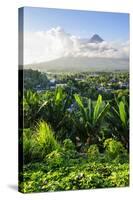 View from the Daraga Church on the Mount Mayon Volcano, Legaspi, Southern Luzon, Philippines-Michael Runkel-Stretched Canvas