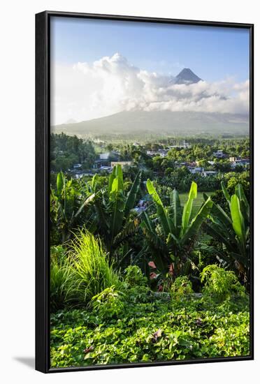 View from the Daraga Church on the Mount Mayon Volcano, Legaspi, Southern Luzon, Philippines-Michael Runkel-Framed Photographic Print