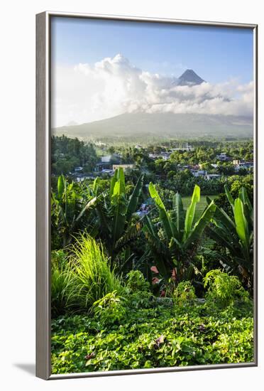 View from the Daraga Church on the Mount Mayon Volcano, Legaspi, Southern Luzon, Philippines-Michael Runkel-Framed Photographic Print