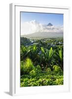 View from the Daraga Church on the Mount Mayon Volcano, Legaspi, Southern Luzon, Philippines-Michael Runkel-Framed Photographic Print