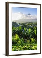 View from the Daraga Church on the Mount Mayon Volcano, Legaspi, Southern Luzon, Philippines-Michael Runkel-Framed Photographic Print