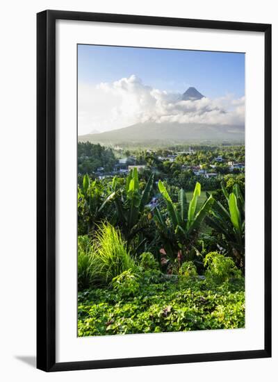 View from the Daraga Church on the Mount Mayon Volcano, Legaspi, Southern Luzon, Philippines-Michael Runkel-Framed Photographic Print