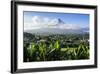 View from the Daraga Church over Mount Mayon Volcano, Legaspi, Southern Luzon, Philippines-Michael Runkel-Framed Photographic Print