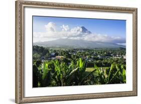 View from the Daraga Church over Mount Mayon Volcano, Legaspi, Southern Luzon, Philippines-Michael Runkel-Framed Photographic Print