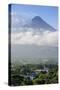 View from the Daraga Church over Volacano Mount Mayon, Legaspi, Southern Luzon, Philippines-Michael Runkel-Stretched Canvas