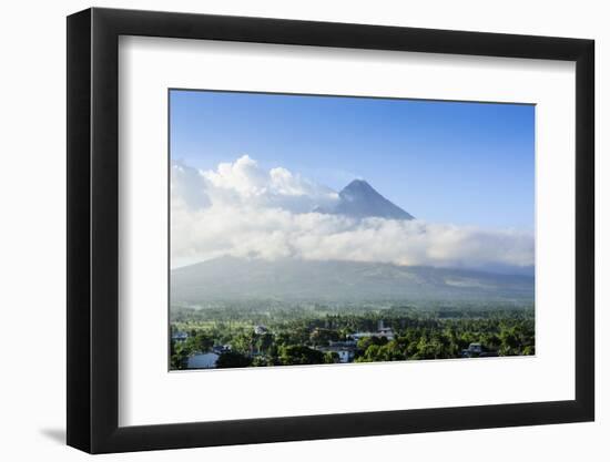 View from the Daraga Church over Volacano Mount Mayon, Legaspi, Southern Luzon, Philippines-Michael Runkel-Framed Photographic Print