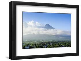 View from the Daraga Church over Volacano Mount Mayon, Legaspi, Southern Luzon, Philippines-Michael Runkel-Framed Photographic Print
