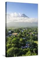 View from the Daraga Church over Volcano of Mount Mayon, Legaspi, Southern Luzon, Philippines-Michael Runkel-Stretched Canvas