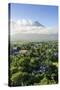 View from the Daraga Church over Volcano of Mount Mayon, Legaspi, Southern Luzon, Philippines-Michael Runkel-Stretched Canvas