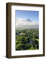 View from the Daraga Church over Volcano of Mount Mayon, Legaspi, Southern Luzon, Philippines-Michael Runkel-Framed Photographic Print