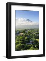 View from the Daraga Church over Volcano of Mount Mayon, Legaspi, Southern Luzon, Philippines-Michael Runkel-Framed Photographic Print