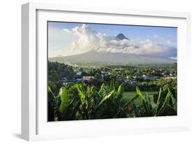 View from the Daraga Church to the Volcano of Mount Mayon, Legaspi, Southern Luzon, Philippines-Michael Runkel-Framed Photographic Print