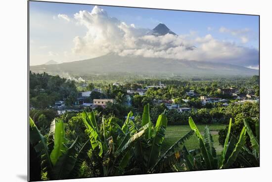 View from the Daraga Church to the Volcano of Mount Mayon, Legaspi, Southern Luzon, Philippines-Michael Runkel-Mounted Photographic Print