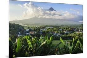 View from the Daraga Church to the Volcano of Mount Mayon, Legaspi, Southern Luzon, Philippines-Michael Runkel-Mounted Photographic Print