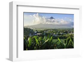 View from the Daraga Church to the Volcano of Mount Mayon, Legaspi, Southern Luzon, Philippines-Michael Runkel-Framed Photographic Print