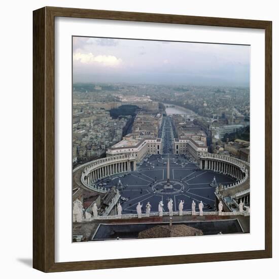 View from the Dome of St Peters in Rome, 17th Century-Gian Lorenzo Bernini-Framed Photographic Print