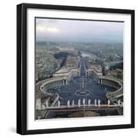 View from the Dome of St Peters in Rome, 17th Century-Gian Lorenzo Bernini-Framed Photographic Print