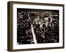 View from the Empire State Building at Night-null-Framed Premium Photographic Print