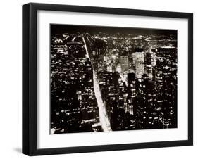 View from the Empire State Building at Night-null-Framed Premium Photographic Print