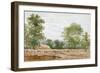 View from the Excavations of Highgate Tunnel, London, 1812-George Arnald-Framed Giclee Print