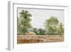 View from the Excavations of Highgate Tunnel, London, 1812-George Arnald-Framed Giclee Print
