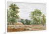 View from the Excavations of Highgate Tunnel, London, 1812-George Arnald-Framed Giclee Print