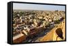 View from the Fortifications, Jaisalmer, Rajasthan, India, Asia-Godong-Framed Stretched Canvas