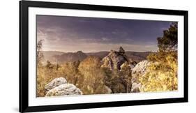 View from the Gamrich in Saxon Switzerland-Jorg Simanowski-Framed Photographic Print