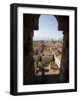 View from the Giunigi Tower, Lucca, Tuscany, Italy, Europe-Oliviero Olivieri-Framed Photographic Print