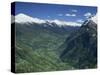 View from the Grossglockner Road, Hohe Tauren National Park Region, Austria, Europe-Gavin Hellier-Stretched Canvas