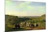 View from the Hilltops of Suresnes Or, the Grape Harvest at Suresnes-Constant-emile Troyon-Mounted Giclee Print