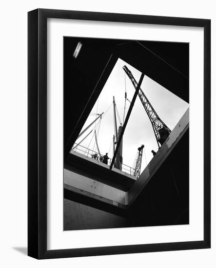 View from the Hold of the Manchester Renown, Manchester, 1964-Michael Walters-Framed Photographic Print