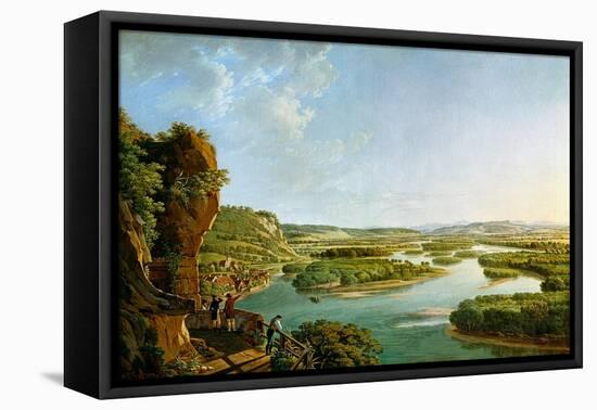 View from the Isteiner Klotz Up the Rhine to Basel, C. 1819-Peter Birmann-Framed Stretched Canvas