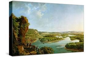 View from the Isteiner Klotz Up the Rhine to Basel, C. 1819-Peter Birmann-Stretched Canvas