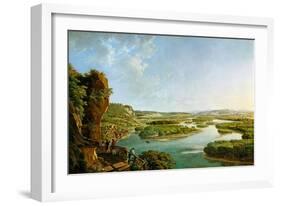 View from the Isteiner Klotz Up the Rhine to Basel, C. 1819-Peter Birmann-Framed Giclee Print