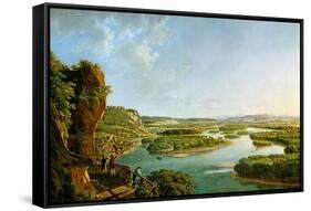 View from the Isteiner Klotz Up the Rhine to Basel, C. 1819-Peter Birmann-Framed Stretched Canvas