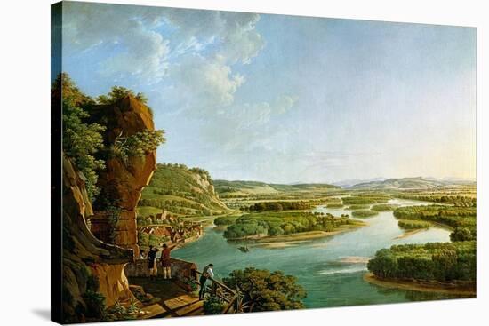 View from the Isteiner Klotz Up the Rhine to Basel, C. 1819-Peter Birmann-Stretched Canvas