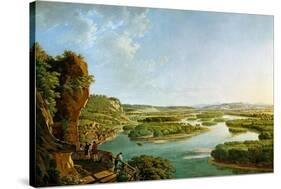 View from the Isteiner Klotz Up the Rhine to Basel, C. 1819-Peter Birmann-Stretched Canvas