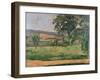 View from the Jas De Bouffan, 1875-76 (Oil on Canvas)-Paul Cezanne-Framed Giclee Print