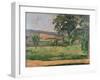 View from the Jas De Bouffan, 1875-76 (Oil on Canvas)-Paul Cezanne-Framed Giclee Print