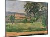 View from the Jas De Bouffan, 1875-76 (Oil on Canvas)-Paul Cezanne-Mounted Giclee Print