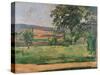 View from the Jas De Bouffan, 1875-76 (Oil on Canvas)-Paul Cezanne-Stretched Canvas