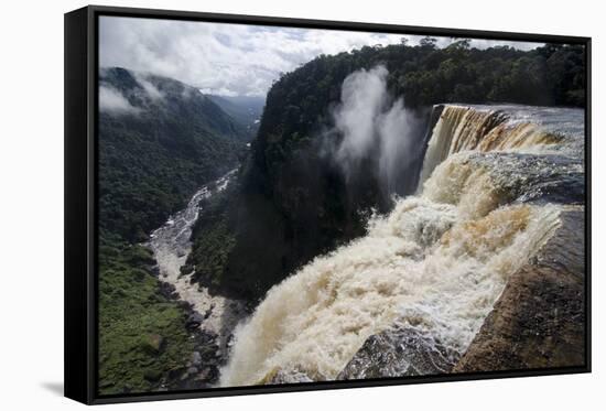 View from the Kaieteur Falls Rim into the Potaro River Gorge, Guyana, South America-Mick Baines & Maren Reichelt-Framed Stretched Canvas