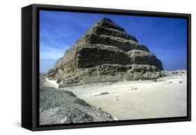 View from the Left of Step Pyramid of King Djoser (Zozer), Saqqara, Egypt, 3rd Dynasty, C2600 Bc-Imhotep-Framed Stretched Canvas