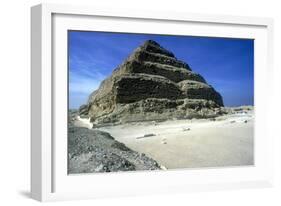 View from the Left of Step Pyramid of King Djoser (Zozer), Saqqara, Egypt, 3rd Dynasty, C2600 Bc-Imhotep-Framed Photographic Print