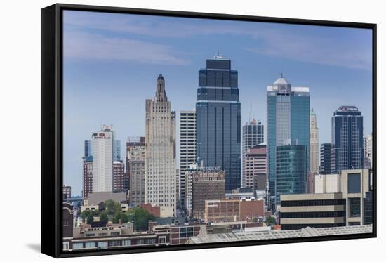 View from the Liberty Memorial over Kansas City, Missouri, United States of America, North America-Michael Runkel-Framed Stretched Canvas