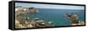 View from the lighthouse in Palamos, Costa Brava, Girona Province, Catalonia, Spain-null-Framed Stretched Canvas